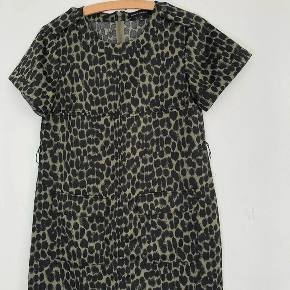 Banana Republic Green Animal Print Sheath Dress - Picture 3 of 7